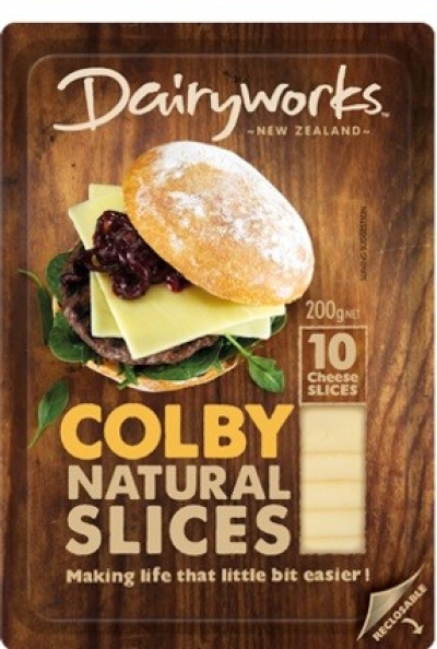 DAIRYWORKS COLBY NATURAL SLICES 250G