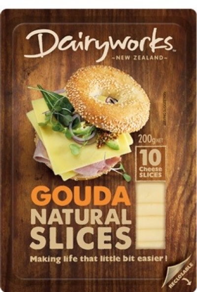 DAIRYWORKS GOUDA NATURAL SLICES 250G