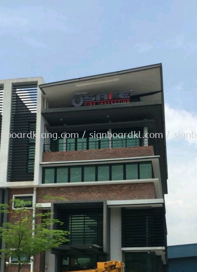 Osafe Fire inspection 3D led channel box up lettering signage at puchong Kuala Lumpur