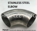 STAINLESS STEEL ELBOW 76MM 76mm STAINLESS STEEL ELBOW STAINLESS STEEL ELBOW ELBOWS & STEAM SOCKETS