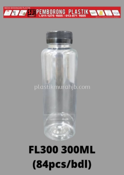 FL300 300ml Bottle W/Black Cap