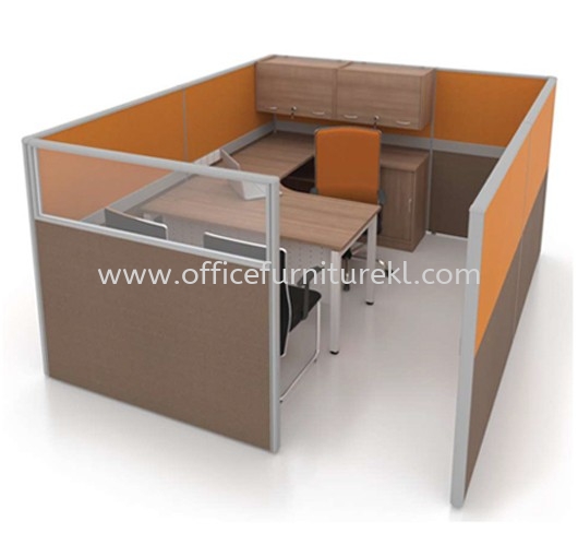 1 STESEN KERJA PEJABAT KAKI BESI DENGAN KABINET TEPI & KABINET BERGANTUNG - Partition Workstation Bandar Utama | Partition Workstation Taman Tun Dr Ismail | Partition Workstation Danau Kota