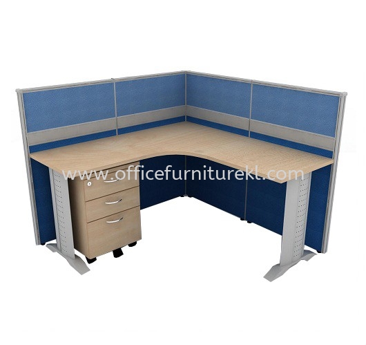 CLUSTER OF 1 OFFICE PARTITION WORKSTATION 5 - Partition Workstation Selayang | Partition Workstation KL Eco City | Partition Workstation Desa Pandan