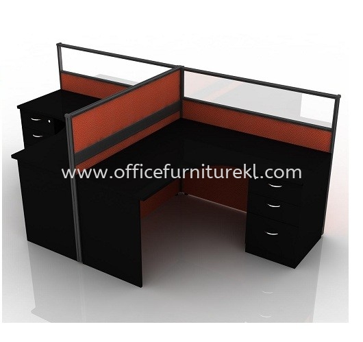 CLUSTER OF 2 OFFICE PARTITION WORKSTATION -  Partition Workstation PJ New Town | Partition Workstation Sea Park PJ | Partition Workstation Mont Kiara