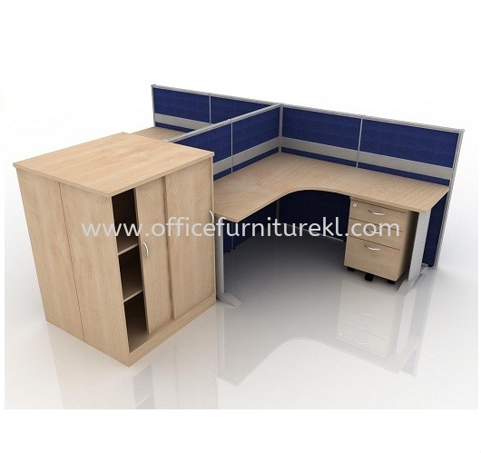 CLUSTER OF 2 OFFICE PARTITION WORKSTATION - Partition Workstation Icon City PJ | Partition Workstation Bandar Sunway | Partition Workstation Batu Caves