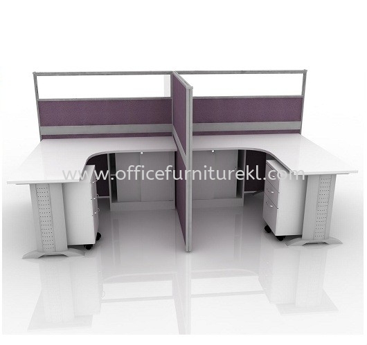 CLUSTER OF 2 OFFICE PARTITION WORKSTATION -  Partition Workstation Taipan 2 Damansara | Partition Workstation Pusat Dagangan NZX | Partition Workstation Publika