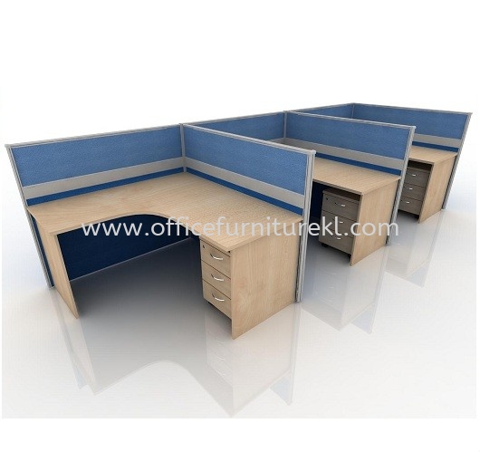 CLUSTER OF 3 OFFICE PARTITION WORKSTATION 10 - Partition Workstation Sepang | Partition Workstation Salak South | Partition Workstation Bangi