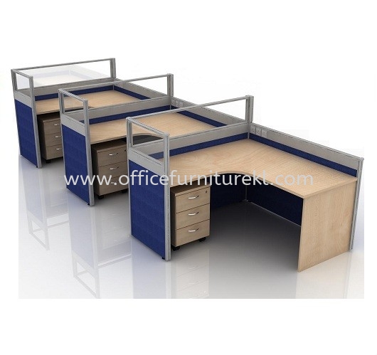 CLUSTER OF 3 OFFICE PARTITION WORKSTATION 8 - Partition Workstation Bandar Rimbayu | Partition Workstation KLIA | Partition Workstation Serdang