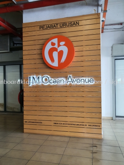 Jm Ocean Avenue 3D box up Led backlit signage at sri petaling Kuala Lumpur