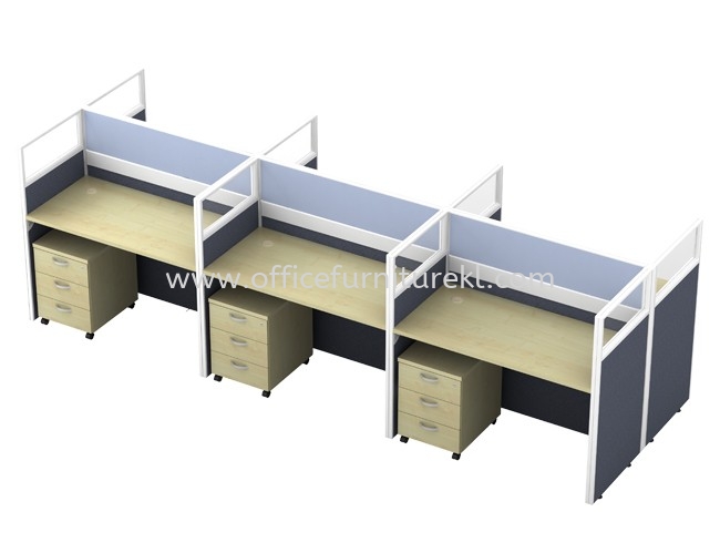 CLUSTER OF 6 OFFICE PARTITION WORKSTATION 22 - Partition Workstation Damansara Kim | Partition Workstation Damansara Utama | Partition Workstation Taman Desa Keramat