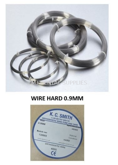 STAINLESS STEEL ORTHODONTIC WIRE HARD 0.90MM, K.C.SMITH