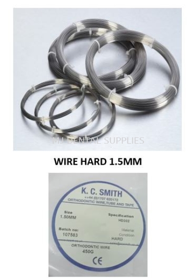 STAINLESS STEEL ORTHODONTIC WIRE HARD 1.5MM, K.C.SMITH