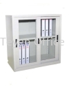 Half Height Cupboard with Glass Sliding Door S110 HALF HEIGHT STEEL FURNITURE