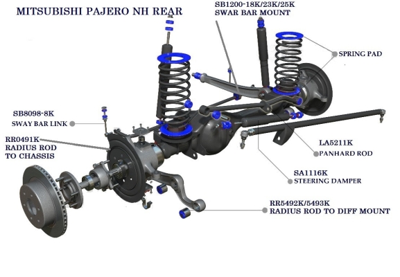 PAJERO V43 REAR SYSTEM