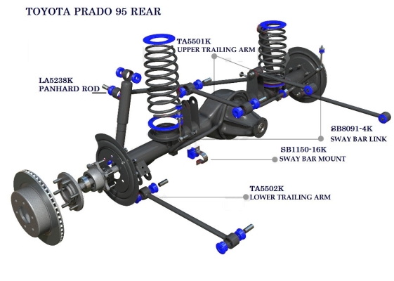 PRADO 95 REAR SYSTEM