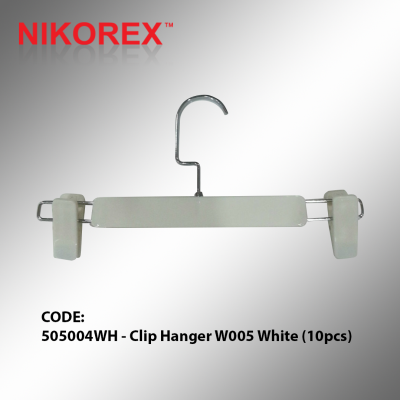 505004WH - Clip Hanger W005 White (10pcs)