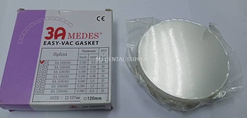 GASKET SPLINT (HARD) ROUND 120MM, THICKNESS 0.5MM #GS020R120, 3A MEDES