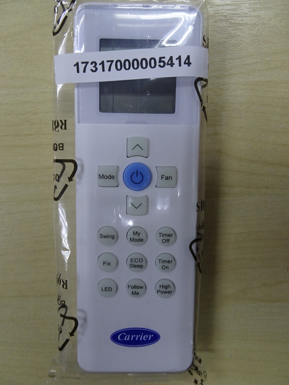 CARRIER RG67N/BGEF A/C REMOTE CONTROL (P/N:17317000005414) (42KCE009718)