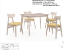 BOSCO Dining set (1+4) Wood Dining Table Dining