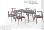 Mizzo dining set 1+6 Wood Dining Table Dining