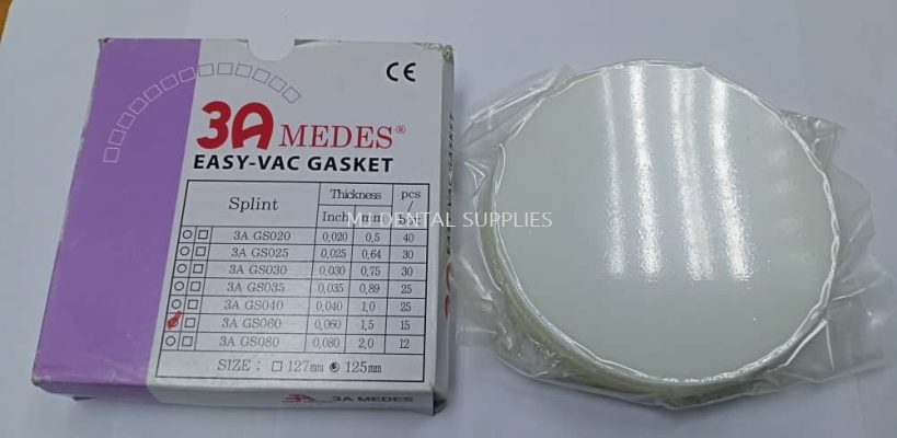 GASKET SPLINT (HARD) ROUND 125MM, THICKNESS 1.5MM, #GS060R125, 3A MEDES