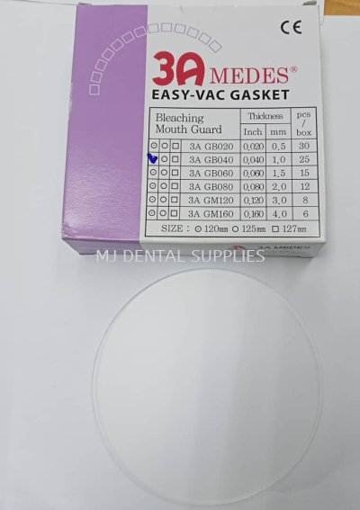 GASKET BLEACHING (SOFT) ROUND 120MM, THICKNESS 1.0MM, #GB040R120, 3A MEDES