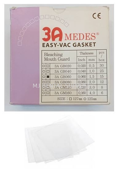 GASKET BLEACHING (SOFT) SQUARE 127MM, THICKNESS 1.5MM, #GB060, 3A MEDES