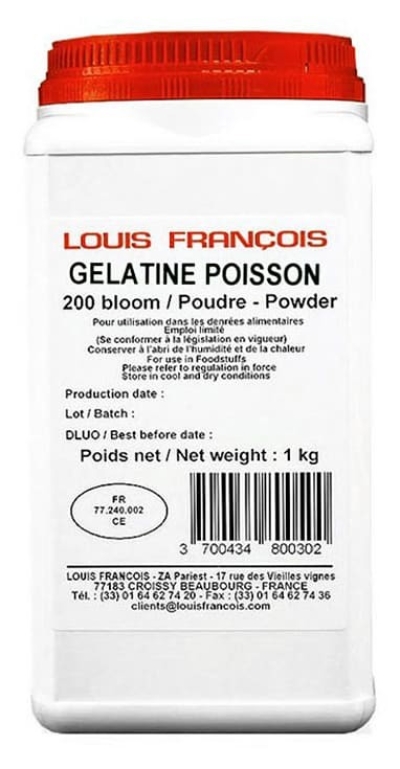 LOUIS FRANCOIS FISH GELATINE 200 BLOOM 1KG