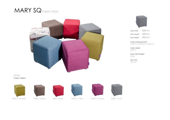 Mary SQ Fabric stool