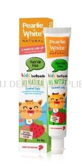 ALL NATURAL ENAMEL SAFE KIDS TOOTHPASTE (FLUORIDE FREE), PEARLIE WHITE