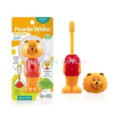 BRUSHCARE KIDS POP-UP EXTRA SOFT TOOTHBRUSH, PEARLIE WHITE