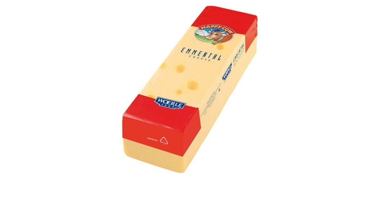 HAPPY COW HAYMILK EMMENTAL CHEESE 5KG