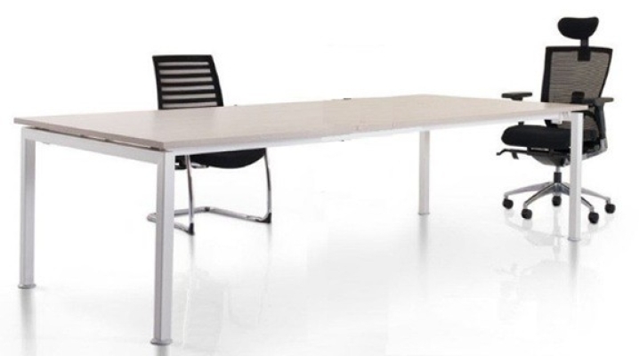 Rectangular conference table with rumex leg