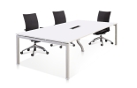 Rectangular conference table with rumex leg and PS socket n PVC snake Discussion table Conference table