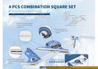 4 Pcs Combination Square Set Angle Tools DASQUA