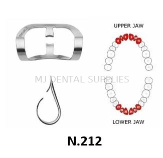 RUBBER DAM CLAMP ANTERIOR, SIZE: N.212, CORICAMA