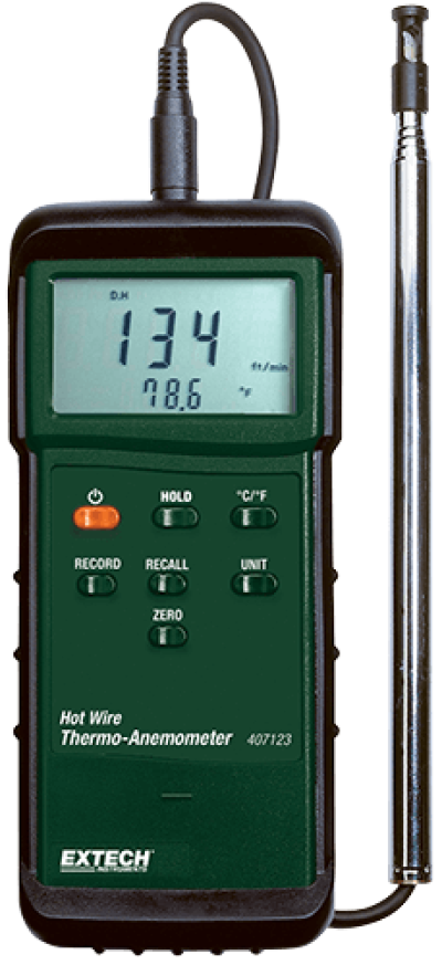 Hot Wire Air Flow Meters - Extech 407123