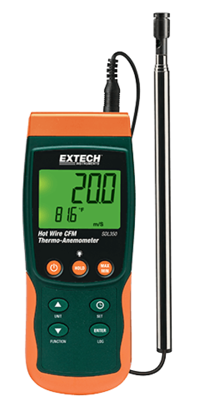 Hot Wire Air Flow Meters - Extech SDL350