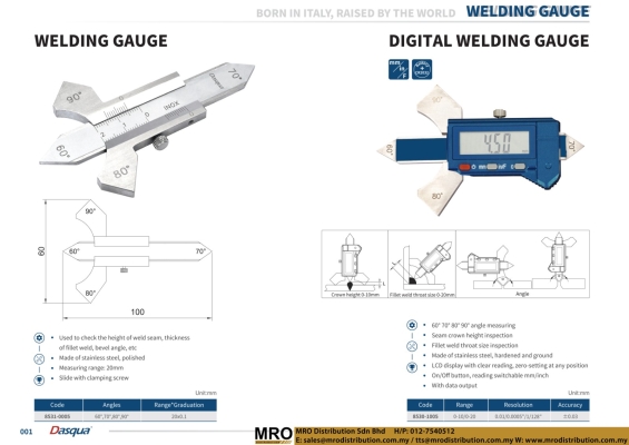 Welding Gauge & Digital Welding Gauge