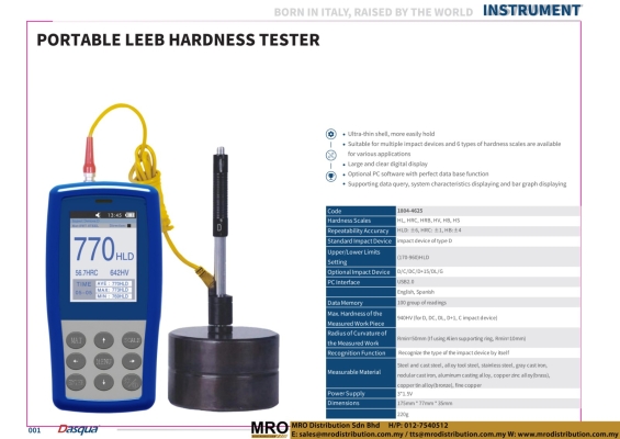 Portable Leeb Hardness Tester 