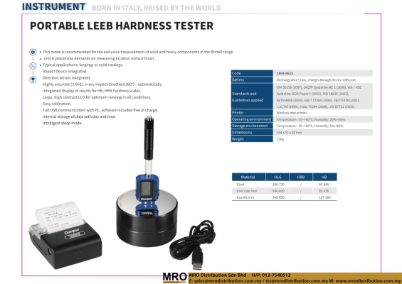 Portable Leeb Hardness Tester