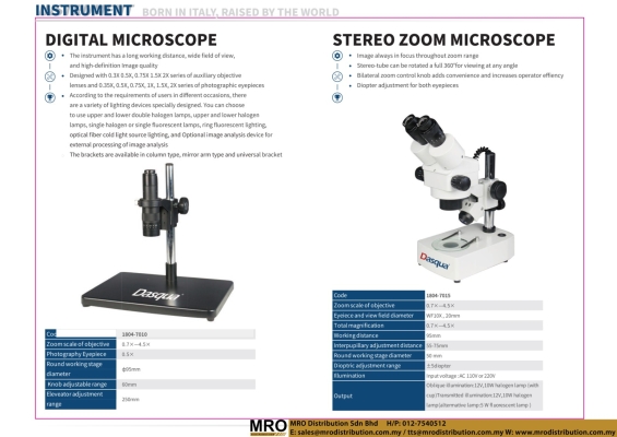 Digital Microscope & Stereo Zoom Miscroscope