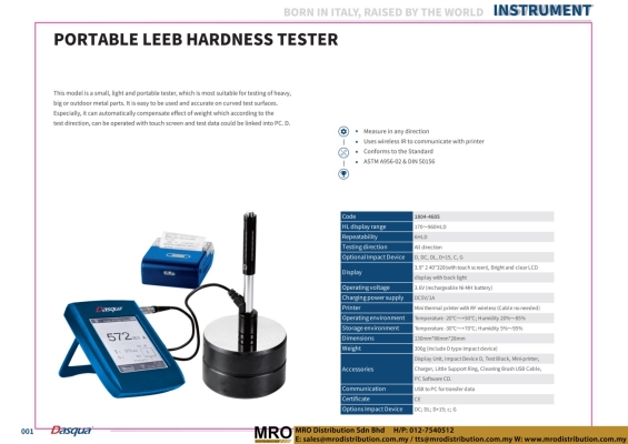 Portable Leeb Hardness Tester