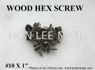 WOOD HEX SCREW #10 X 1" #10 X 1" WOOD HEX SCREW WOOD HEX SCREW BOLTS, NUTS AND FASTENERS 