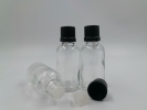 ESSENTIAL OIL BOTTLE CLEAR WITH BLACK CAP (30ML) ESSENTIAL OIL BOTTLES