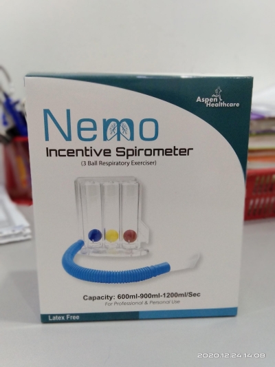 Nemo Incentive Spirometer( 3 ball respiratory exerciser )