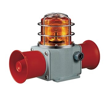 SHD2LR Heavy Duty LED Rotating Signal Beacon & Electronic Sounder Combinations for Marine and Heavy Industry Applications Weatherproof Revolving Beacon Sounder / Audible & Visual Alarm Max.118dBx2