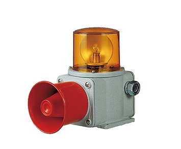 SHD Heavy Duty Bulb Rotating Signal Beacon & Electronic Sounder Combinations for Marine and Heavy Industry Applications Weatherproof Revolving Beacon Sounder / Audible & Visual Alarm