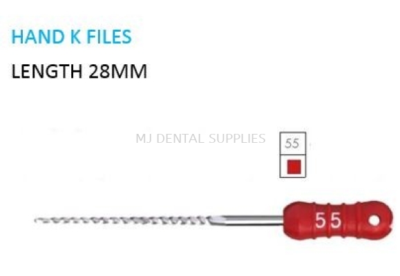 HAND K FILES INDIVIDUAL SIZE 55, LENGTH: 28MM, PERFECTION PLUS