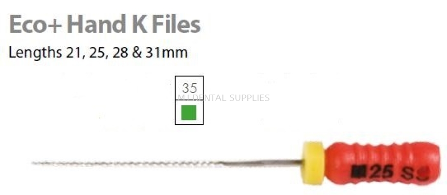 ECO+HAND K FILES INDIVIDUAL SIZE 35, PERFECTION PLUS